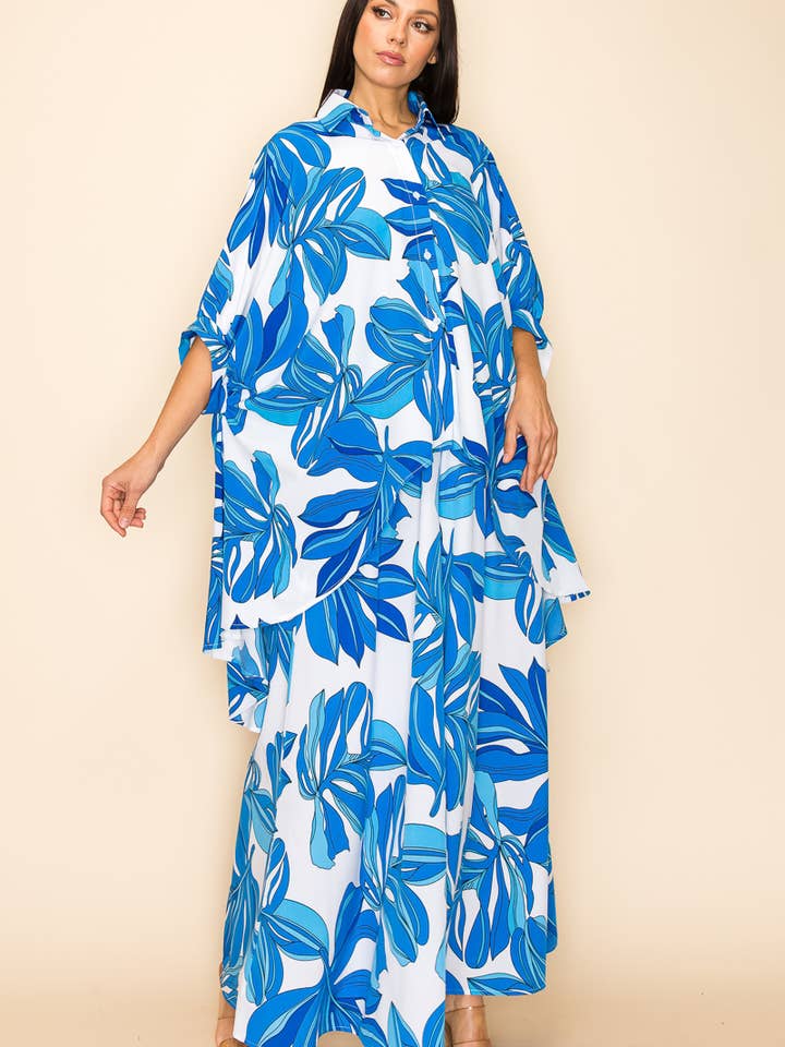 PRINTED WIDE PANTS SET - 2 PIECE SET - Overfitting Style for wholesale by QMP Moda