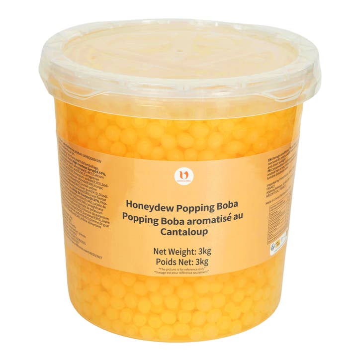 Popping Boba de Melão 3 kg (50 doses) Bubble Tea por atacado de UHOO FRANCE