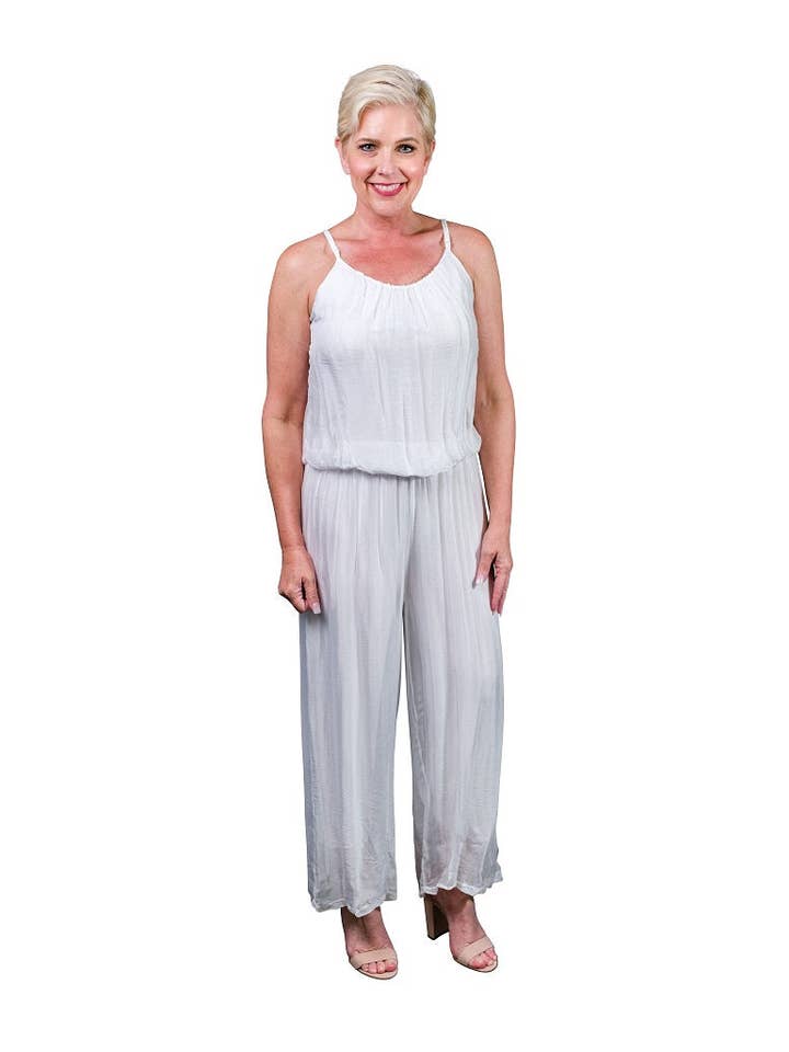 TINA Stephens Italy/Tees By Tina – wholesale Jumpsuit – Women's – Milani Silk Jumpsuit (DT221)
