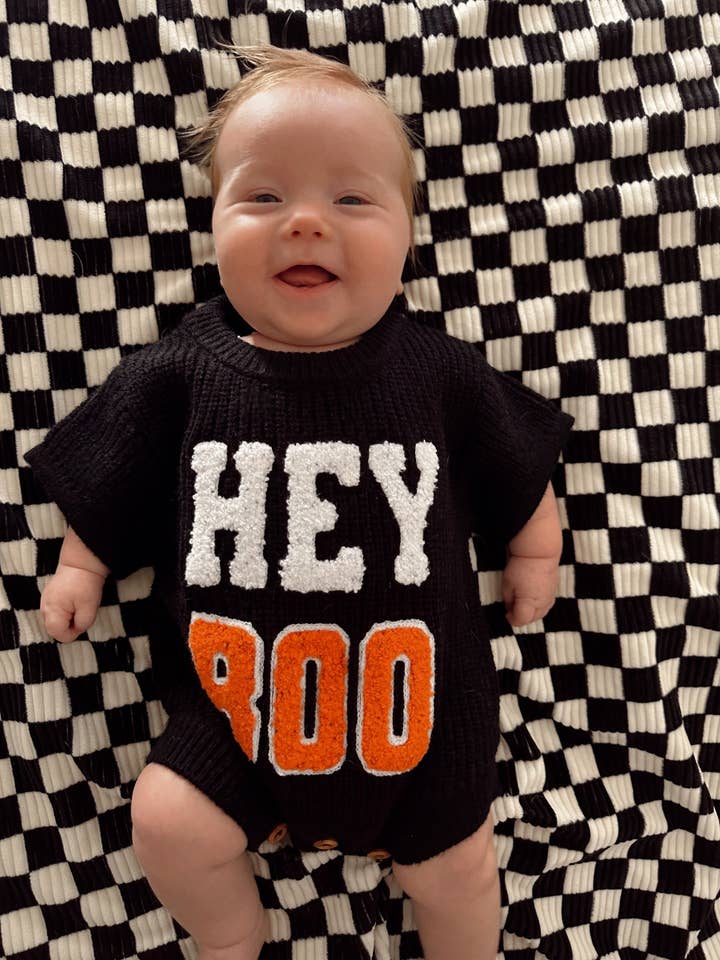 Sweater Romper, Hey Boo for wholesale by SpearmintLOVE