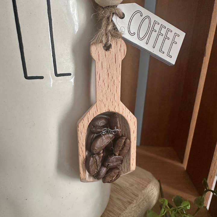 Shells Primitives/No Place Like Home - Wholesale Decorative Tray - Farmhouse wooden coffee scoop; Tier Tray display1