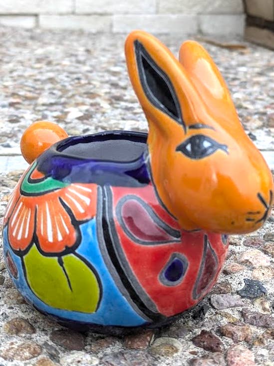 Talavera Mini Rabbit Pot for wholesale by Craftway