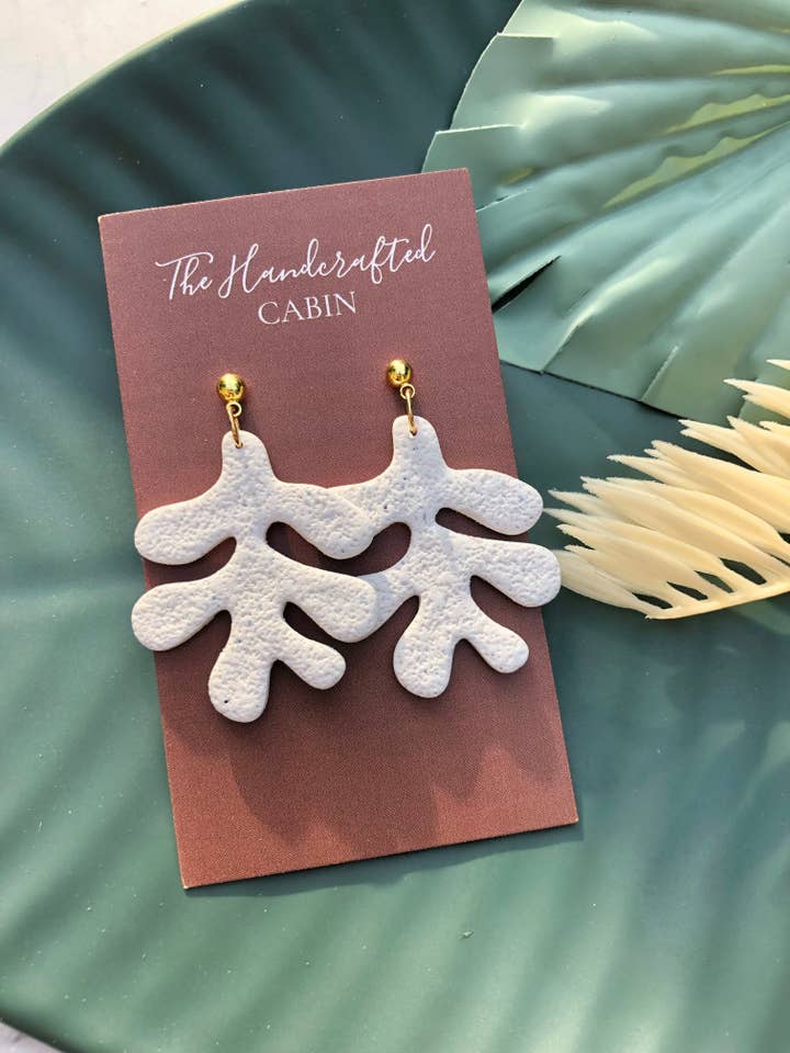 Coral Earrings for wholesale by The Handcrafted Cabin