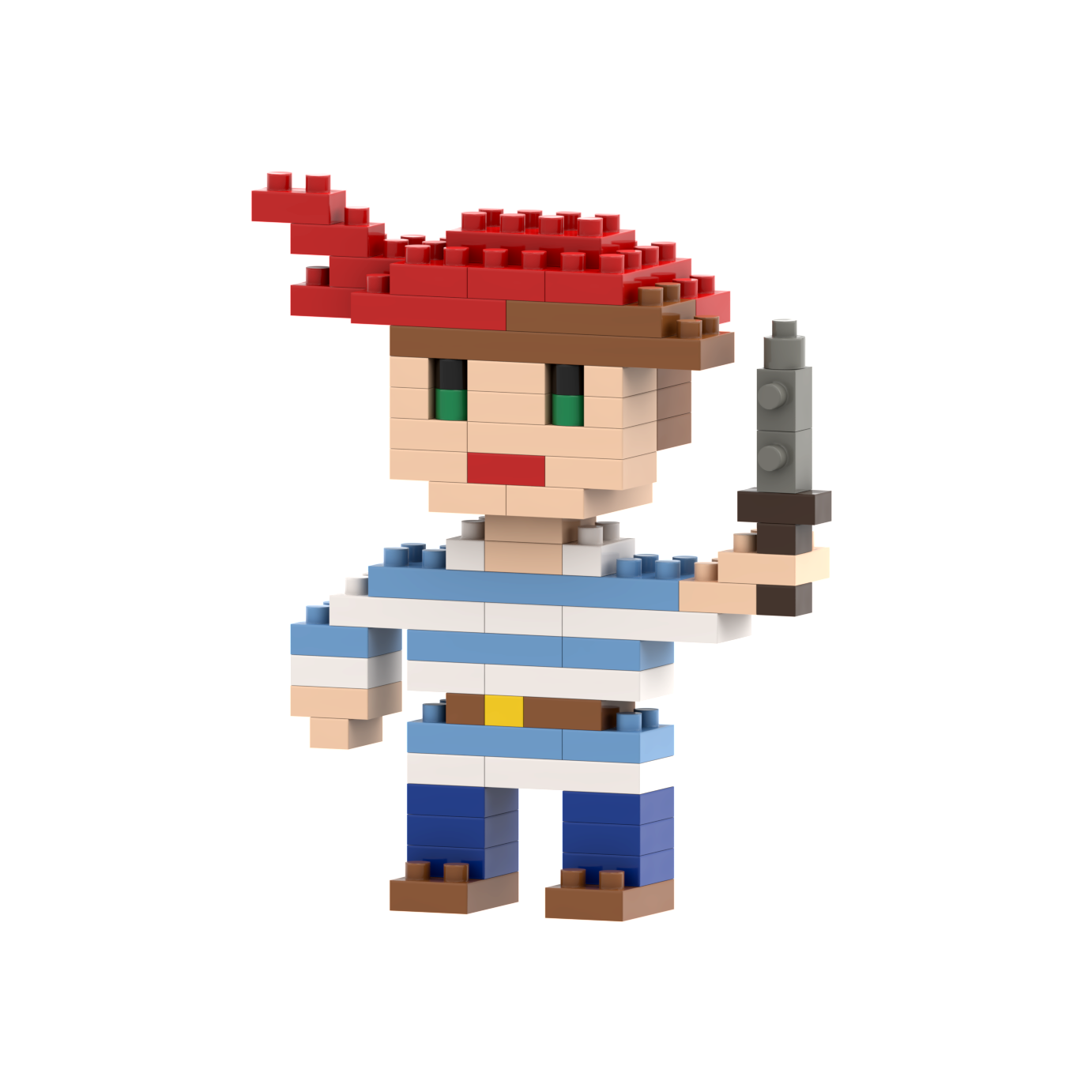 Brixies – Construir brinquedo - Crianças por atacado – Cartão postal pirata BRIXIES1