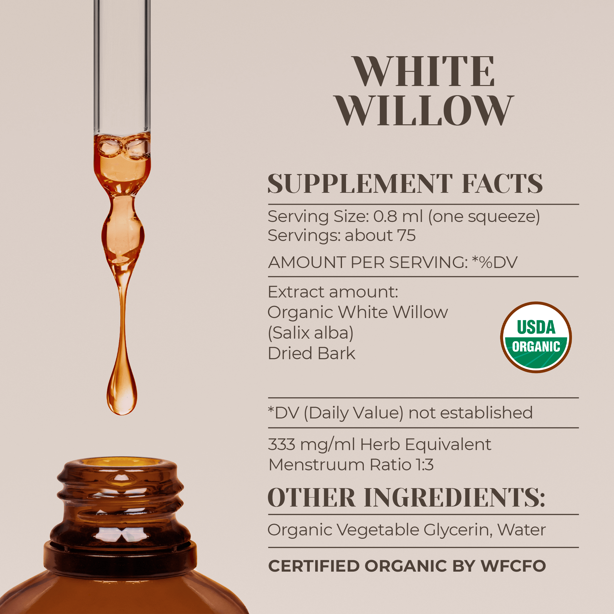 Garden Organics - Wholesale Tincture - White Willow Tincture1