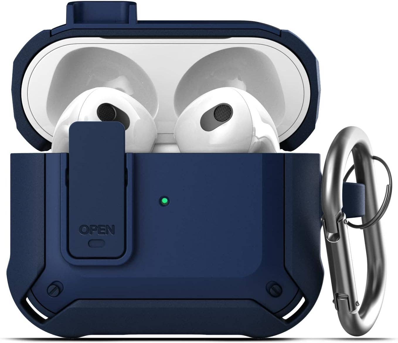 Infinite Basics - Wholesale Earphone/Headphone Case - Unisex - Compatible with Airpods Case 3rd Generation, Rugged Full-Body Protective Carrying Case with Keychain (Airpod 3 2021) Blue2