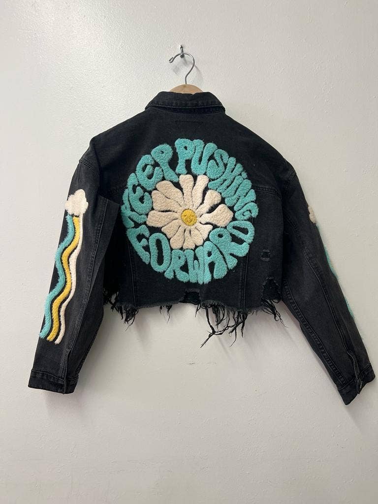 Trio Urban - Wholesale Spijkerjack/spijkerjas - Dames - Keep Pushing Forward Spijkerjack13