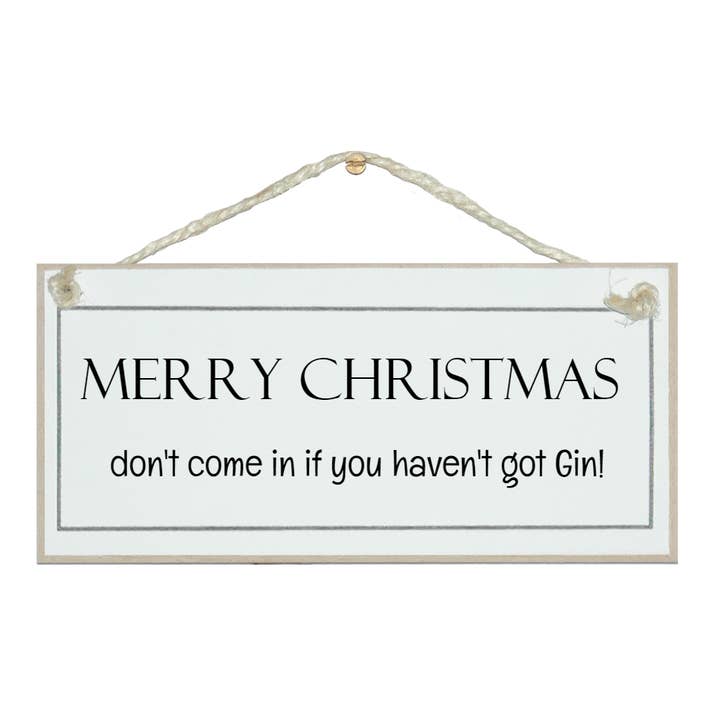 Kom niet binnen... gin Drink borden voor wholesale door Crafty Clara