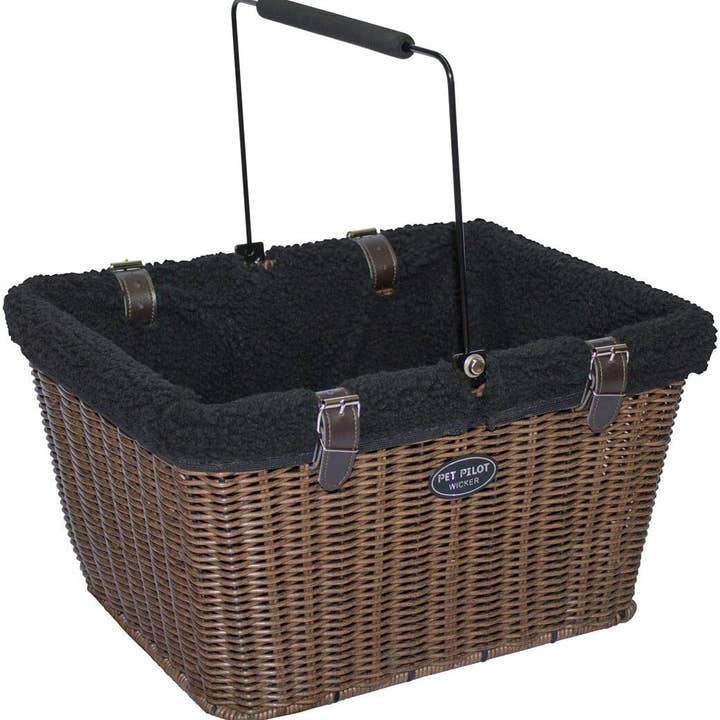 Travelin K9 – Engroshandel Kæledyrstransporttaske – Hund – Travelin K9 Hundekurv til cykel i flet med låg4