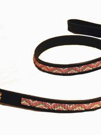 Handgjorda Maasai pärlade läderhundhalsband och koppel för wholesale av Delight merchants