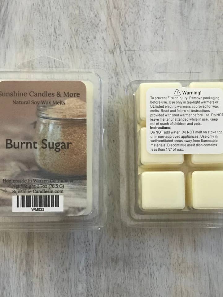 Burnt Sugar Wax Melts for wholesale by Sunshine Candles & More