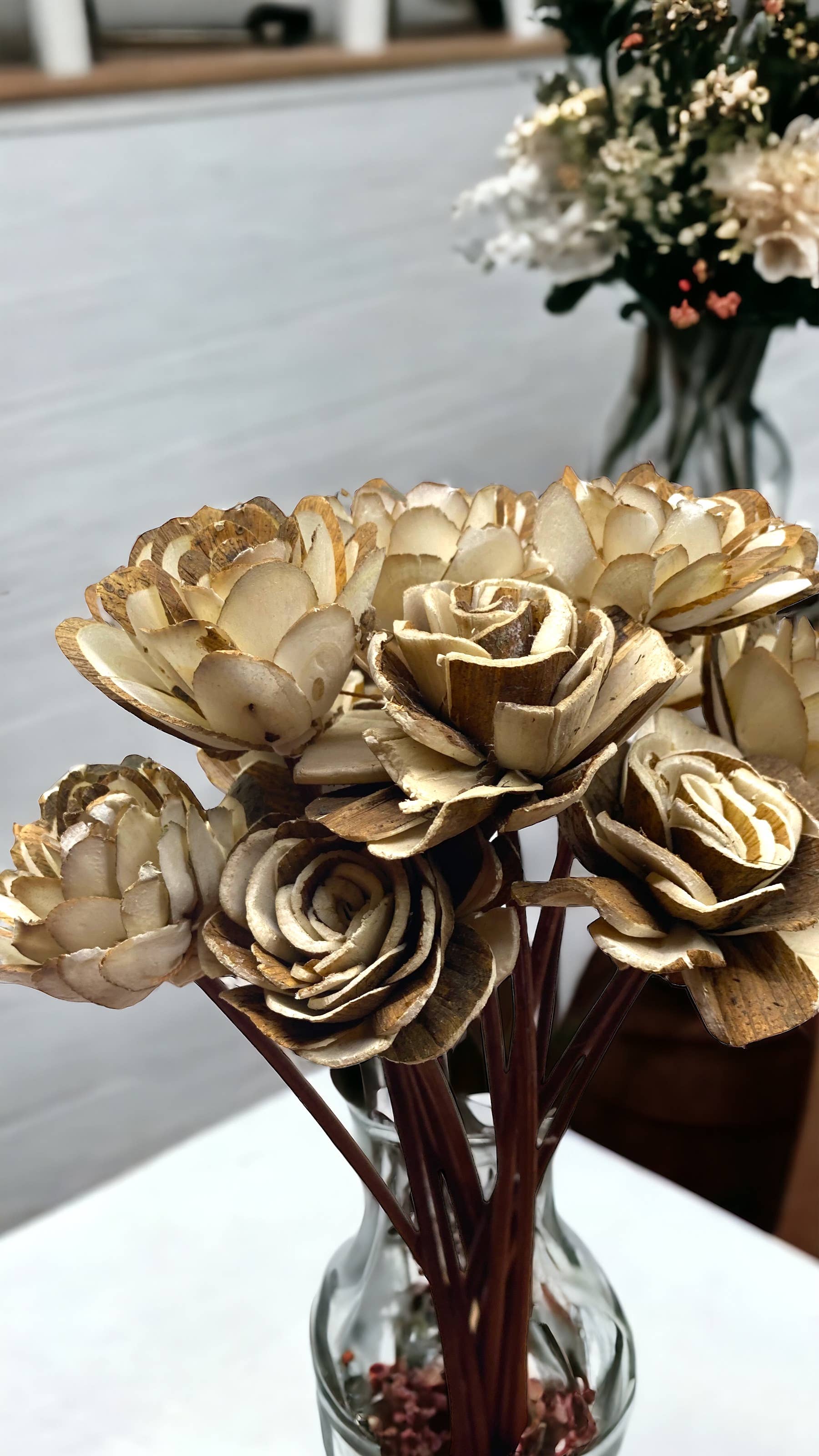 Sunsum Intentional Living – wholesale Konstgjorda blommor – Blandade mini Sola-träblommor med 23 cm rottingpinnar för doftspridare2