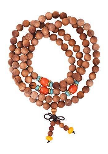 Mandala Crafts - Wholesale Prayer Beads Necklace - Mandala Crafts Natural Wood 108 Mala Prayer Beads Necklace, Bracelet from for Meditation, Yoga8