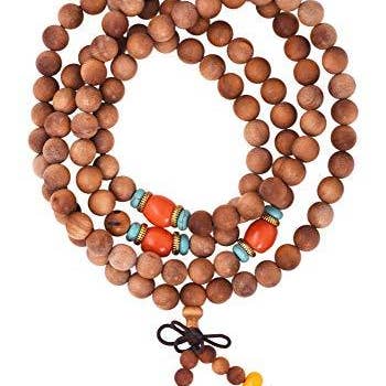 Mandala Crafts - Wholesale Prayer Beads Necklace - Mandala Crafts Natural Wood 108 Mala Prayer Beads Necklace, Bracelet from for Meditation, Yoga8