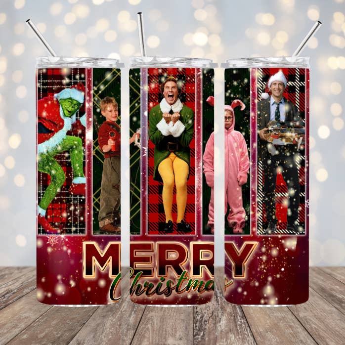 Gobelet en acier inoxydable de 20 oz - Christmas Movies pour la vente par Your Custom Sports