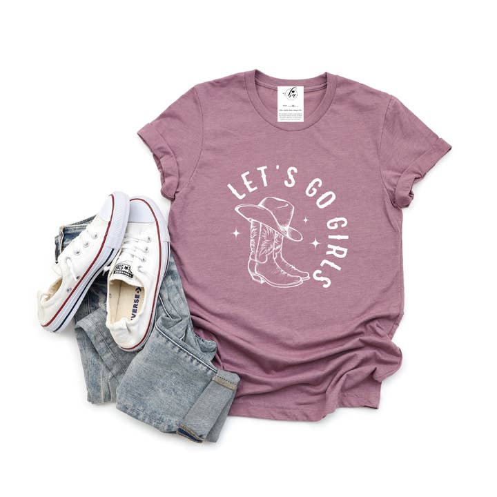 Blonde Ambition Apparel & Designs - Wholesale T-Shirt (Graphic) - Women's - Let's Go Girls Tee | Exclusive Design | Western Tee6