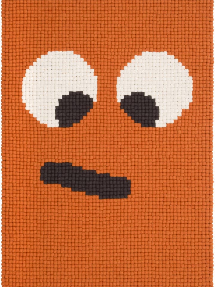 Dieter felt ball rug rectangular 100% wool for wholesale by myfelt