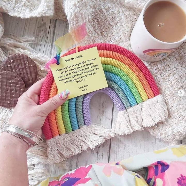 BabaRoo – Großhandel 3D-Wandkunst – Makramee-Regenbogen-Wandbehang