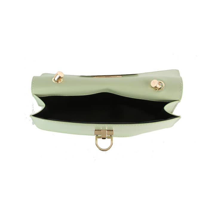 Handbag Factory Corp - Wholesale Shoulder Bag - Women's - Top Handle Gold Clasp Boxy Shoulder Bag