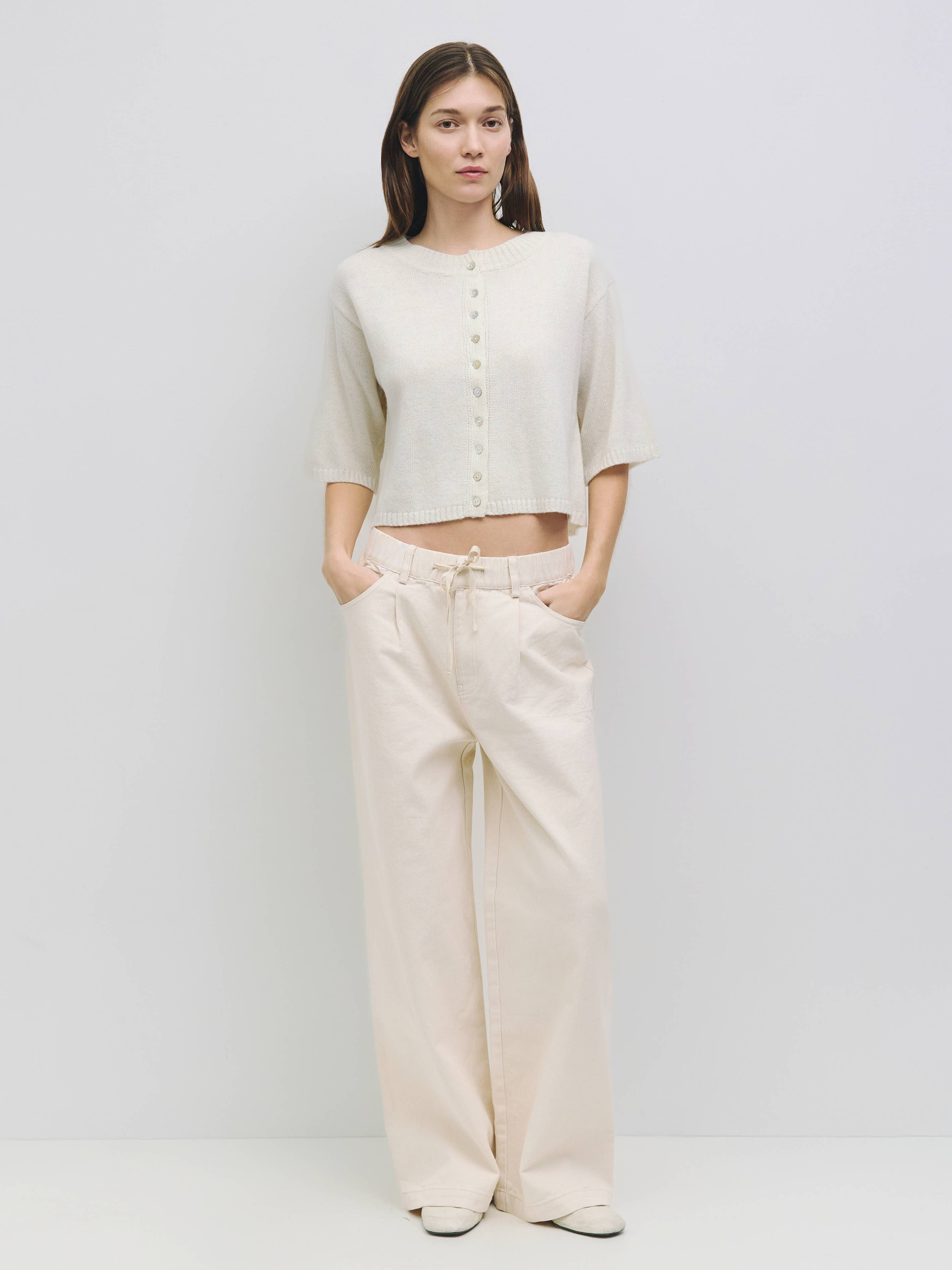 MOD REF - Wholesale Cardigan - Women's - The Stacey Cardigan | Brushed Half Sleeve Cardigan34