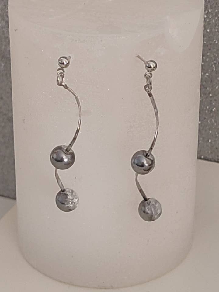ASYMMETRIC SILVER EARRINGS for wholesale by catsplatayresina