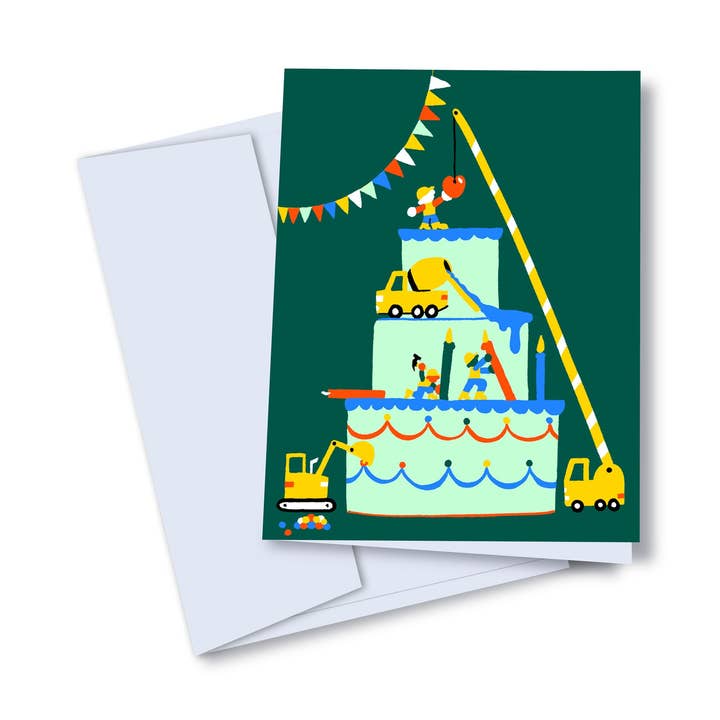 Carte de vœux Cake Under Construction pour la vente par Studio Toute