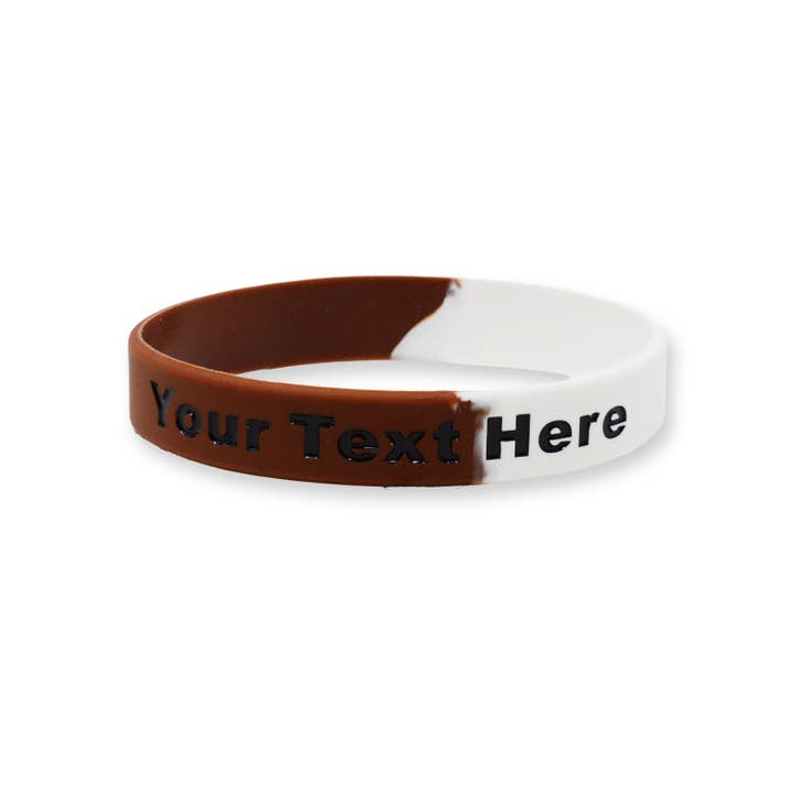RapidWristbands - Wholesale Wristband - 200 Pack - Split - Custom Ink Injected Silicone Wristbands