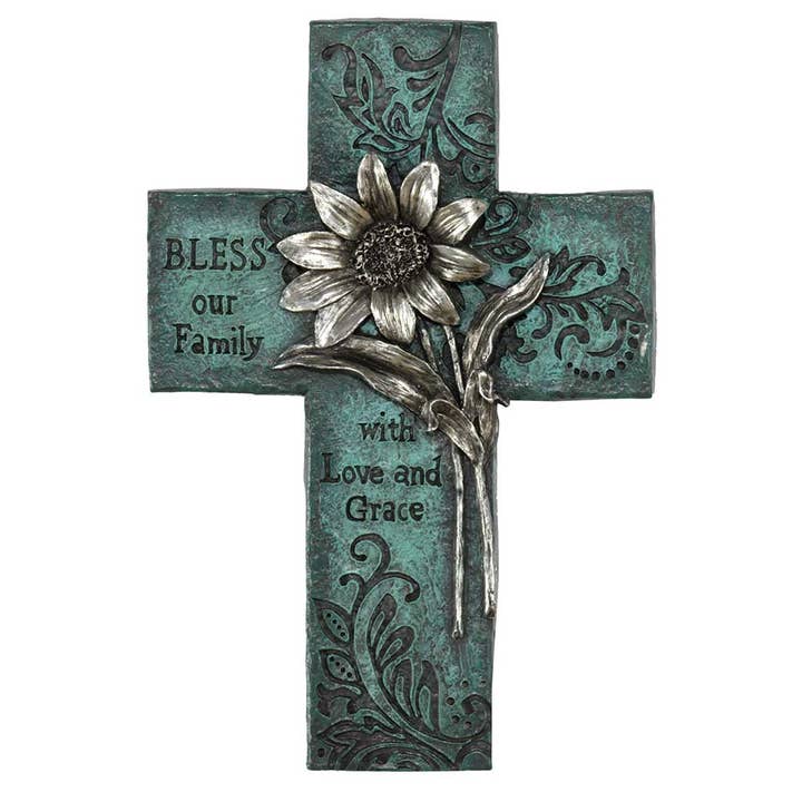 Croix Murale Florale Turquoise pour la vente par Dicksons