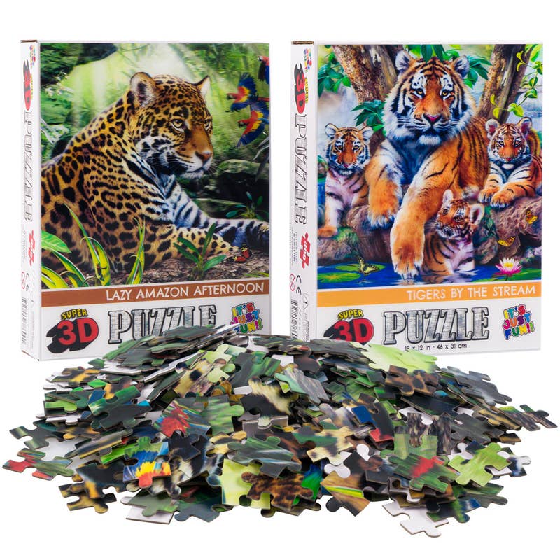 Deluxe Import Trading – wholesale Puzzle – Child – 300pc Howard Robinson 3D Tigers Puzzle0
