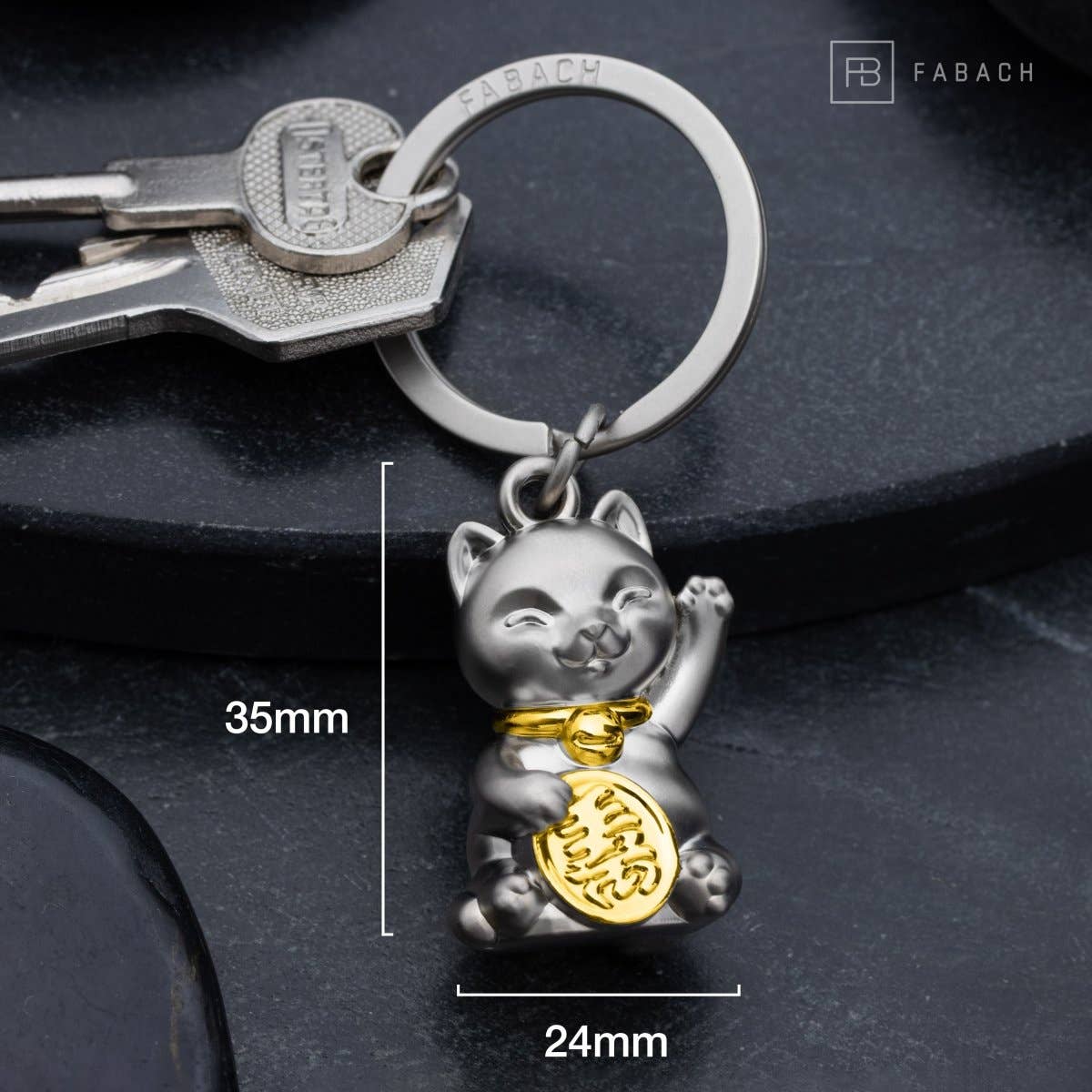 FABACH – Die Schlüsselanhänger-Schmiede - Wholesale Keychain - Unisex - Lucky cat waving cat keychain “Maneki Neko” - cute lucky cat cat pendant - cat lucky charm11