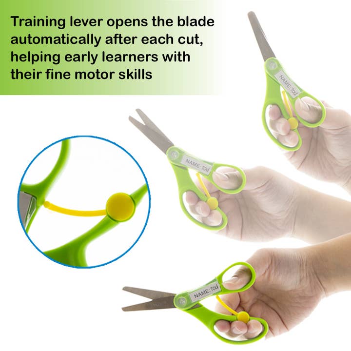 Luna Office Supply - Everyday Essential - Wholesale Scissors - 5" Blunt Tip School Training Scissors w/ Name Tag1