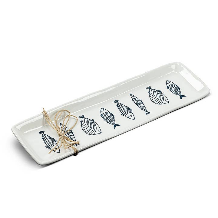 Abbott - Wholesale Platter - Long Slim Fish Plate-12.5"L-8302