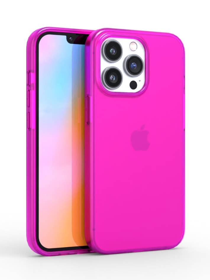 Neon Pink Crystal Clear iPhone Case for wholesale by Felony Case