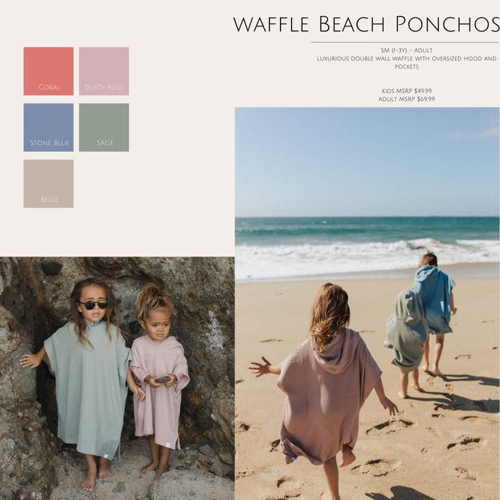 SS2025 Waffle Beach Poncho and other Purchase Wholesale towel poncho. Free Returns & Net 60 Terms on Faire trending on Faire.