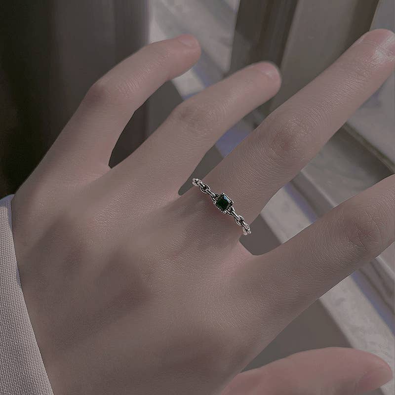 Gemscape UK – wholesale Single stone/solitaire ring – Simple Silver Ring with stone centre - Chic Jewelry3