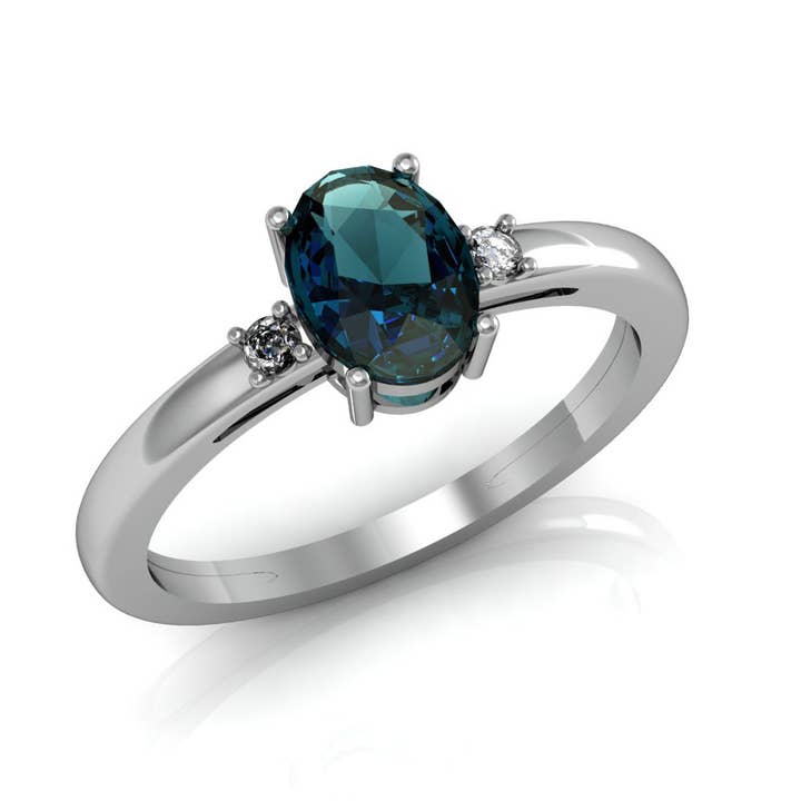 Glimmering Handmade – Anel multi-pedra por atacado – Anel Swarovski de Alexandrita Genuína - Mudança de Cor2