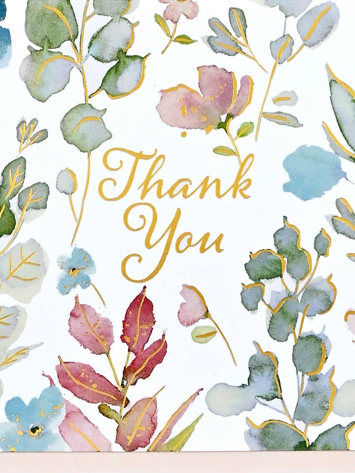 Floral Watercolor Thank You Notes for wholesale by Peter Pauper Press