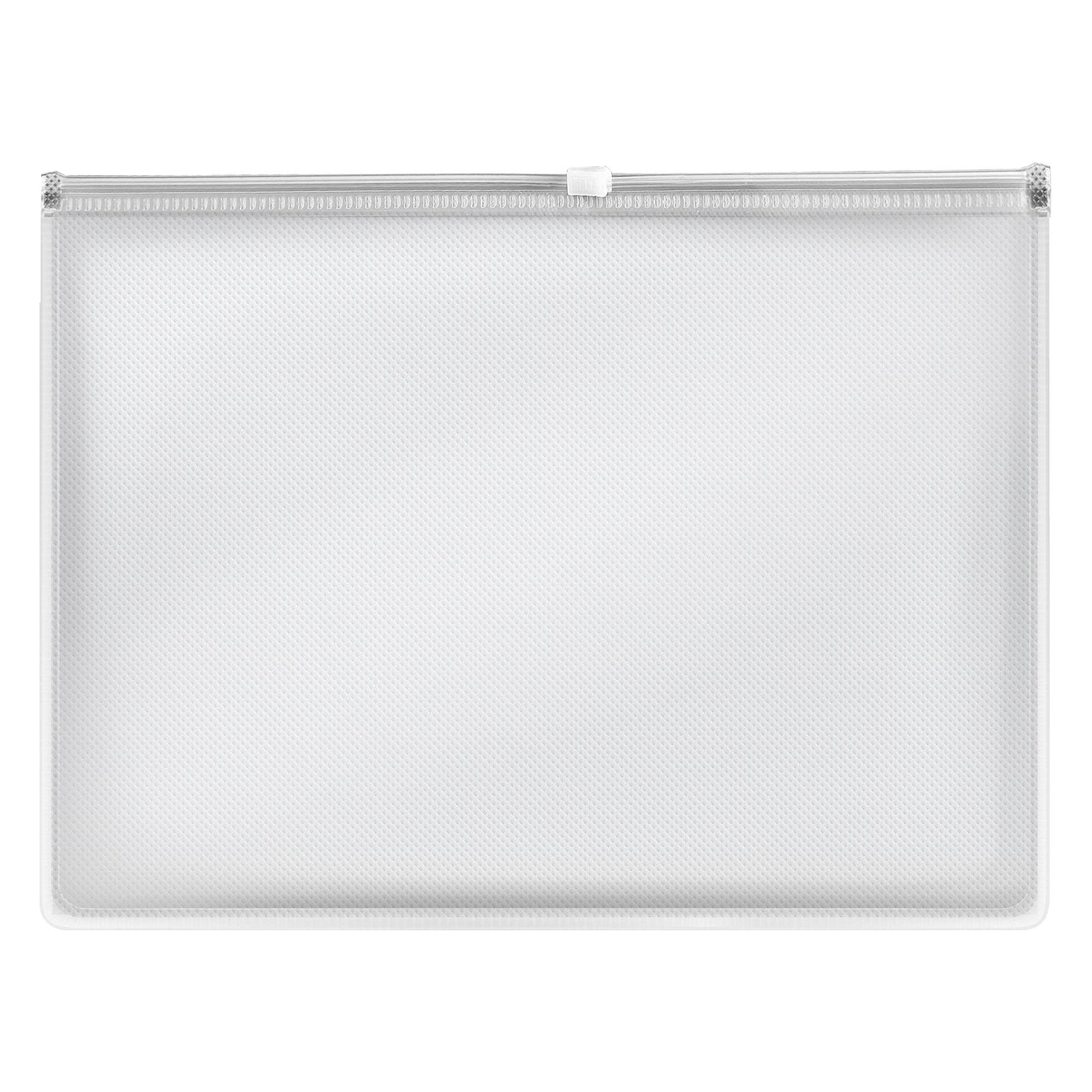 Ledsone - Wholesale Folders - 12 Pack Plastic Thick Zipper Document File Waterproof Folder ~528619