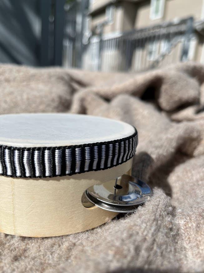 All Wooden Elements - Wholesale Musical Toy - Kids & Baby - 4 in Baby Mini Wooden Tambourine - Kids Drum Instrument Toy5