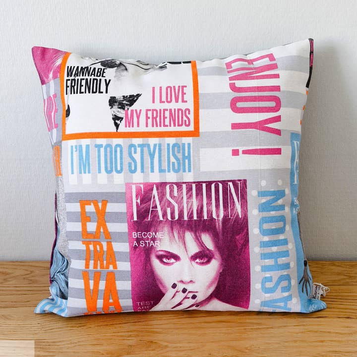 40 x 40 cm farverig moderne mønster pude for engroshandel hos Les P'tits Coussins