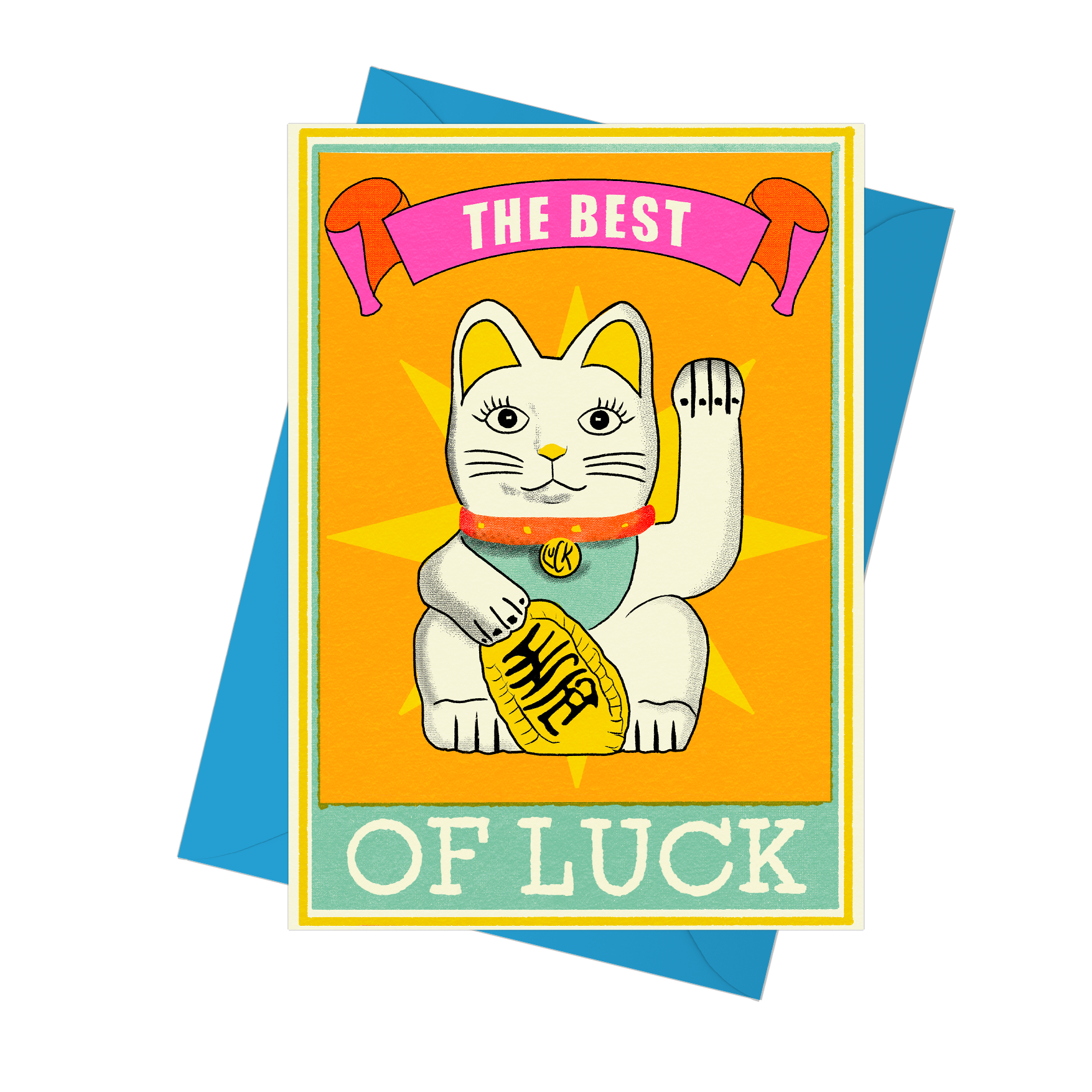 Fawn & Thistle Ltd (US Duties Paid) - Wholesale Good Luck Card - The Best Of Luck Cat Greeting Card | Good Luck | Best Wishes3