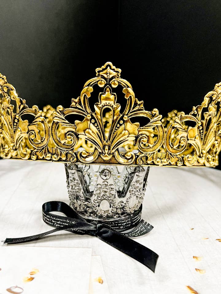 Royal Kings Gold Crown, Ren Faire Crown, Baroque XL Crown for wholesale by Happy Dream Gifts