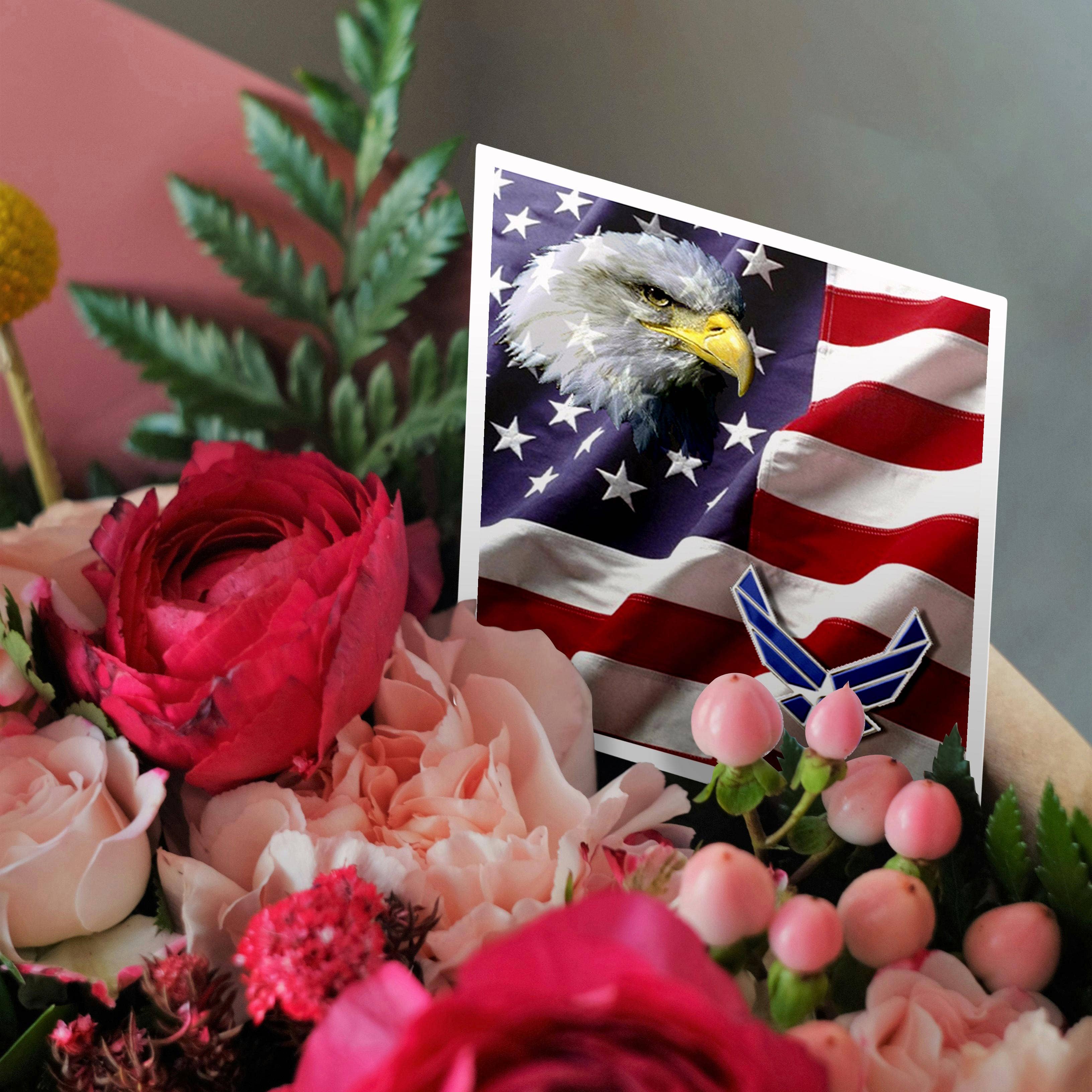 3dRose - Venta al por mayor Tarjetas de felicitación - 3dRose, USAF Fuerza Aérea, Tarjeta de Felicitación2