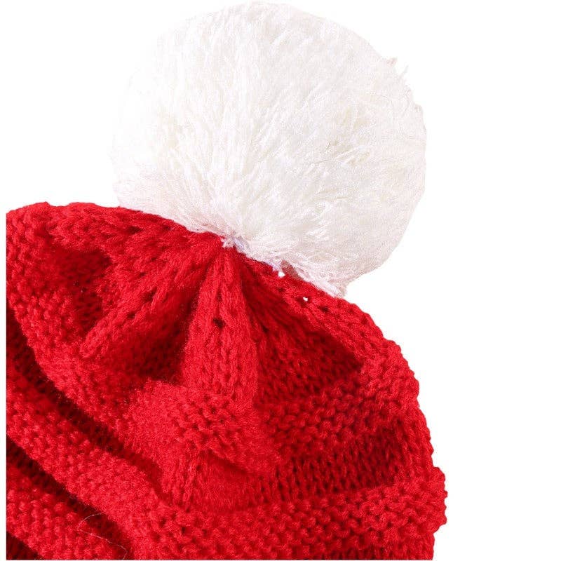 Sheer Trend - Wholesale Beanie - Women's - Contrast Color Warm Christmas Knit Hat Beanies4