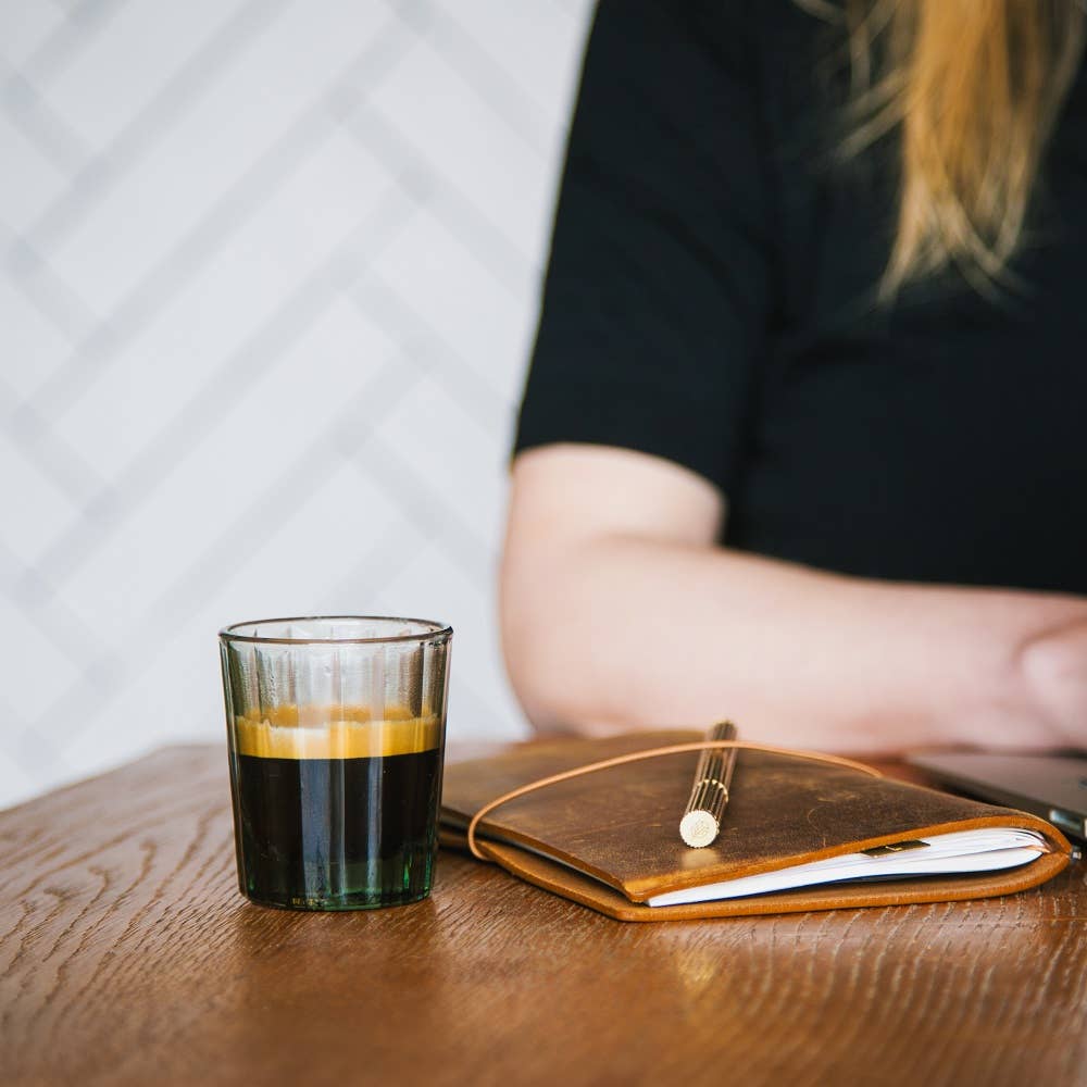 Brût Home and Glassware - Wholesale Cocktail/Liquor Glass - Espresso Glass Reed | 7 CL | smokey green | Espresso cups4