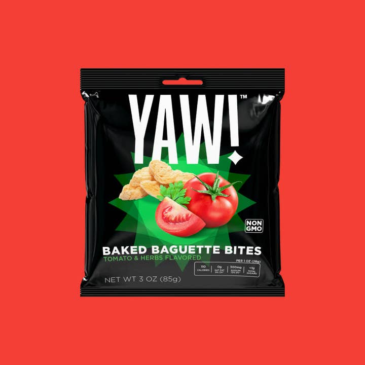 YAW snacks - Wholesale Puffed Snack - YAW! Tomato and Herb Baked Baguette Bites Snack 3oz2