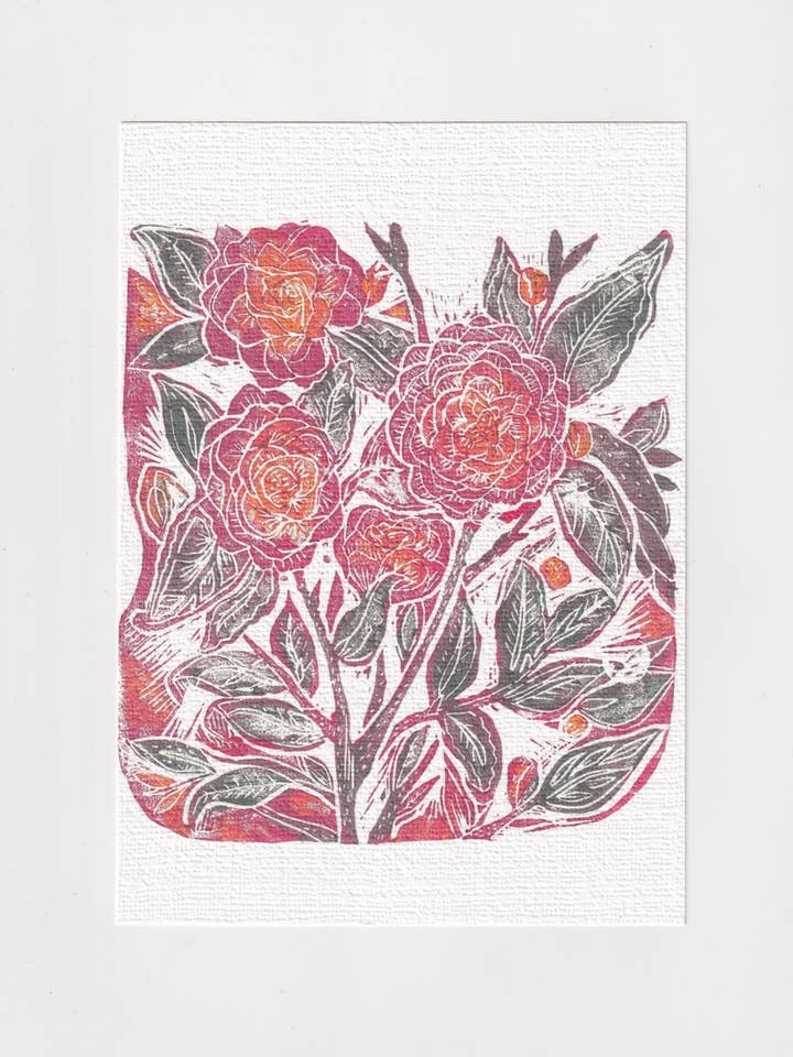 Röd ros Väggkonsttryck för wholesale av Jenny Robson Design