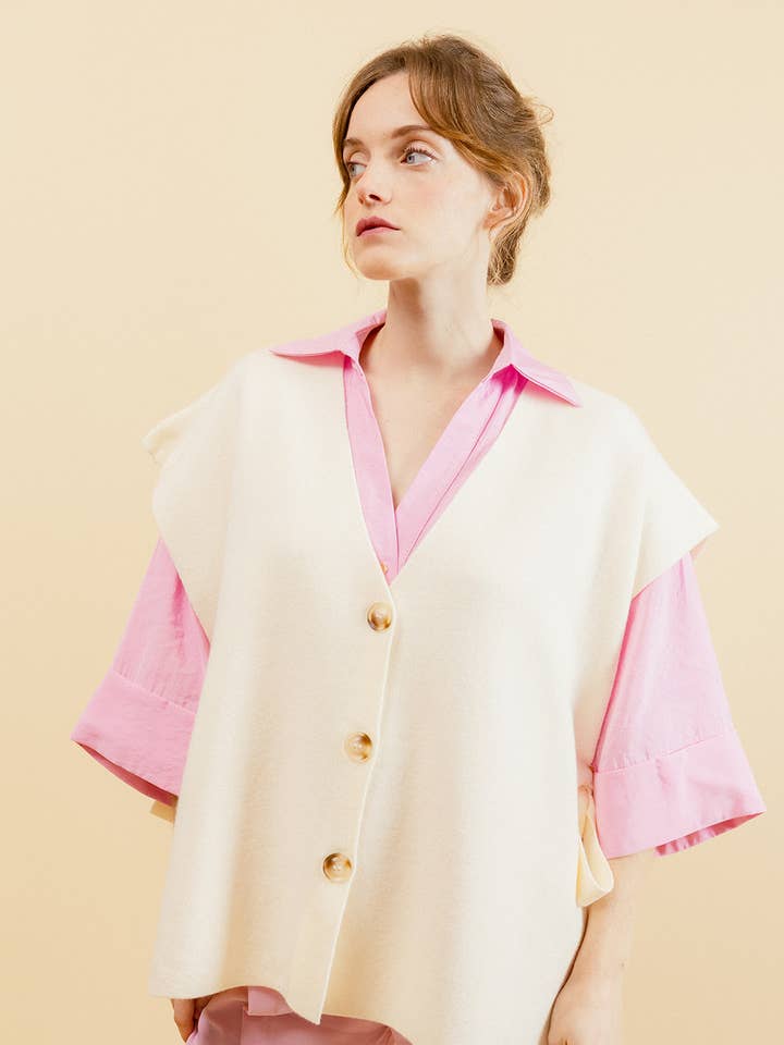 TOMMY ÄRMELLOSES WESTE MIT SEITLICHEM KNOTEN für den Großhandel von EMILIE K