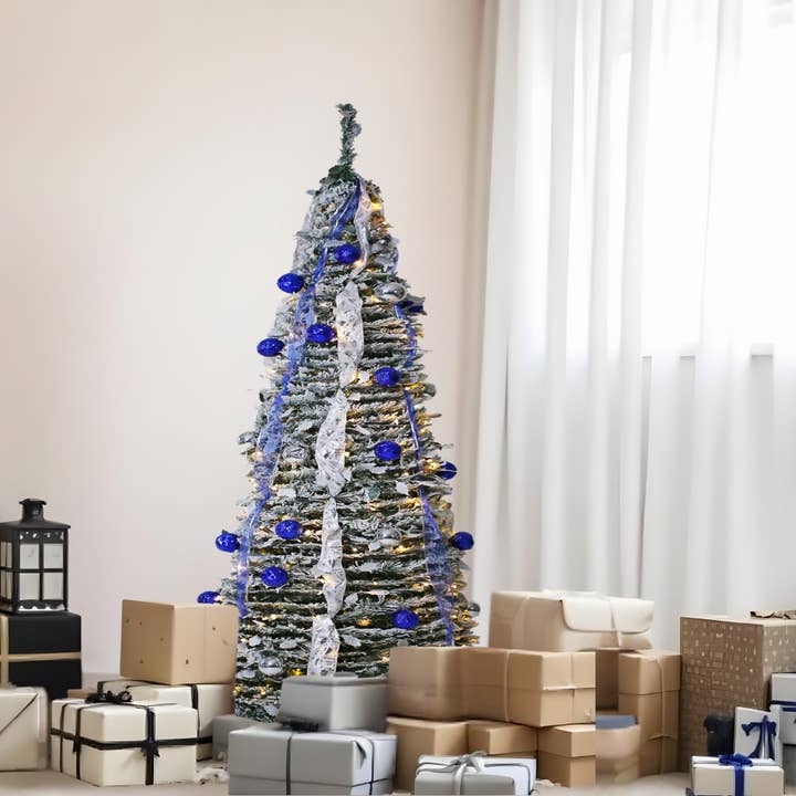 SINT - Wholesale Artificial Christmas Tree - Premium 6ft Artificial Pre-Decorated Lighted Christmas Tree