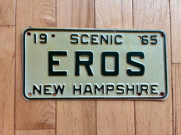 1965 New Hampshire Vanity License Plate for wholesale by RusticPlates